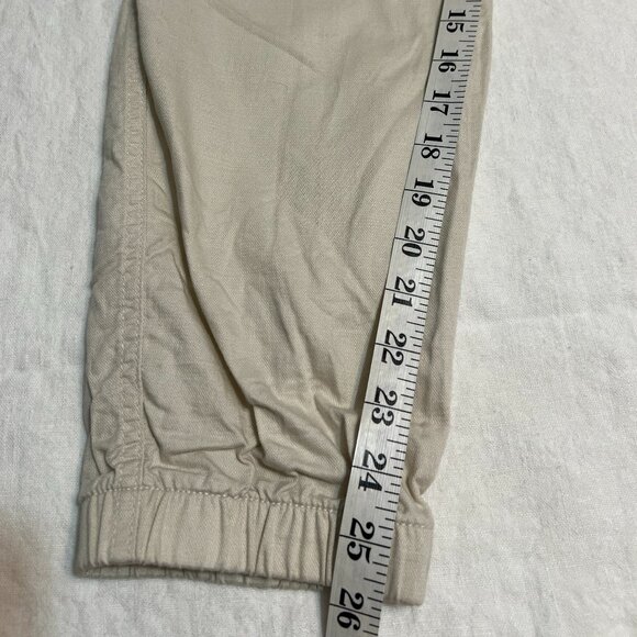 GAP Girlfriend Jogger Pants Women’s Size 14 Beige Khaki Casual Elastic Waist - Picture 8 of 8